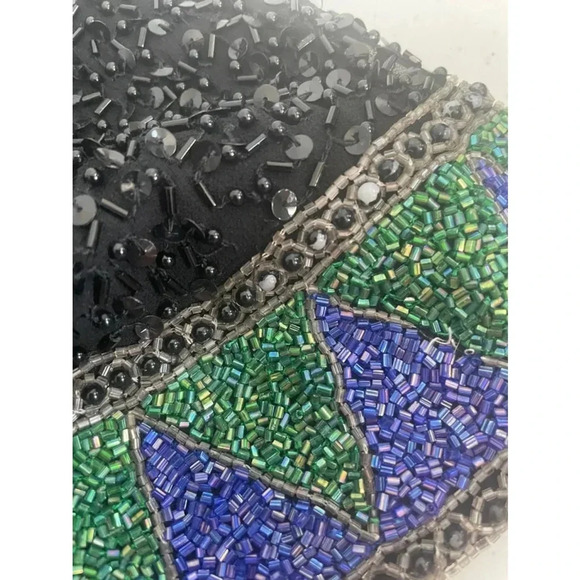 Vintage 80’s Niteline by Della Roufogali Beaded Sequin Black Cocktail Dress 0170 - Picture 14 of 16